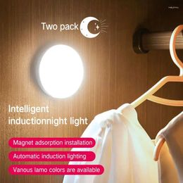 Night Lights Human Body Induction Light Mini Wardrobe Porch Stair USB Charging Motion Lamp