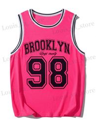 Men's T-Shirts Fully stitched vest basketball support fan jersey competition training suit outdoor high-quality slveless vest S-XXXL T240408