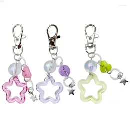 Keychains Five-Pointed Star Key Chain Pendant Colorful Pentagrams Keychain Couple Keyring NM