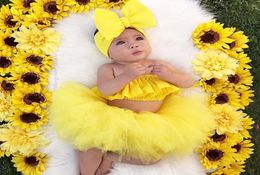 Kids Clothing Newborn Baby Girls Clothes Sets Fashion Infant Summer Outfits Bowknot HairbandsTopsSkirts 3pcs Sets Toddler Cotton8084732