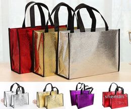 WholeFashion Laser Shopping Bag Foldable Eco Bag Large Reusable Shopping Bags Tote Waterproof Fabric Nonwoven Bag No Zipper 9572374