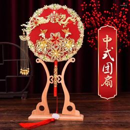 Party Decoration Chinese Style Group Fan Wedding Bride Finished Antiquity Long Handle