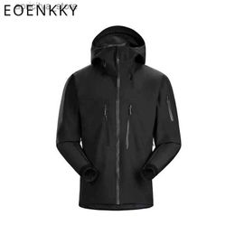 Outdoor Jackets Hoodies Top quality EOENKKY three-layer outdoor waterproof jacket Alp seventh SV mens casual lightweight mountaineering jacket L48