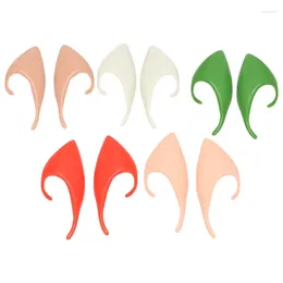 Party Decoration BEAU-1Pair Elf Ears Halloween False Cosplay Props Latex Soft Pointed Mysterious Fairy Ear Supplies