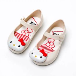 Sneakers NW2021Mini Melissa Kitty children jelly cartoon bow shoes boys girls kids slippers cartoon summer nonslip soles outdoor sandals