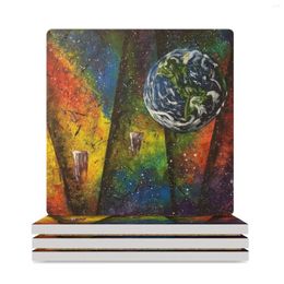 Table Mats Finding A World Ceramic Coasters (Square) Set Coffee Cute Kitchen Supplies