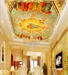 3d ceiling wallpapers for living room custom 3d ceiling European luxury Royal Eden wallpaper for walls 3d stretch ceiling7578979