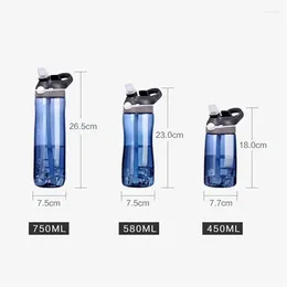 Water Bottles Aldult Straw Type Bottle Anti-fall Leakproof Eco-Friendly Drinkware Plastic Pregnant Woman Portable Cup Brand Sports J237