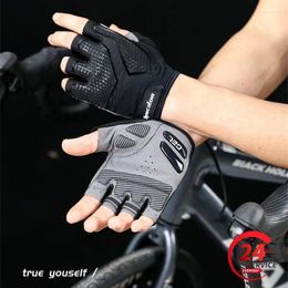 Cycling Gloves Summer Half Finger Bike For Men Women With Shockproof Liquid Silicone Breathable MTB Sports