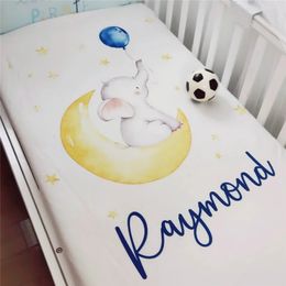 Personalised Standard Mini Babi Cot Crib Fitted Sheet Mattress Cover Cutom DIY born Infant Bedding Set Baby Birthday Gift 240328