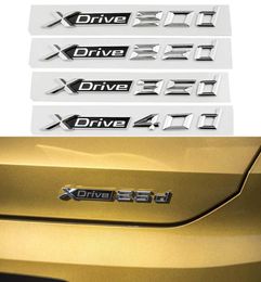 140 pcs 3D Stereo Car Tail Trunk Side Insignia Sticker Xdrive 20d 25d 35d 40d 50d Letters Logo For BMW X3 E83 F25 X4 F26 X5 E707001084