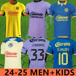 Jogador de fãs Liga MX Club America 2024 2025 Jerseys de futebol R.Martinez Giovani F.VINAS Home Away Treinamento 3º 24 25 25 Men e Mulheres Mulheres Camisa S-4xl