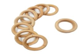 50Pcs 50mm Quality Natural Wood teething beads Wood Ring Kids Children DIY wooden Jewellery Making Craft bracelet necklace53072467