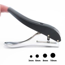 Brushes 3mm/6mm/8mm/10mm Circle Hole Punch Paper Punch Handheld Round Single Hole Punch for Id Cards Pvc Cards Badge Photos