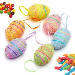 Party Decoration 6Pcs Easter Eggs Hanging Ornaments Egg Tree For Spring Supplies