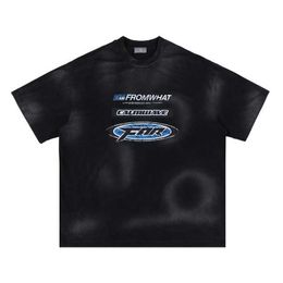 Men's T-Shirts Far archive Wash Water Black T-shirt 1 1 Best Quality Vintage Tops Summer Mens Womens High Street Loose Short Sleeve T-shirt J240402