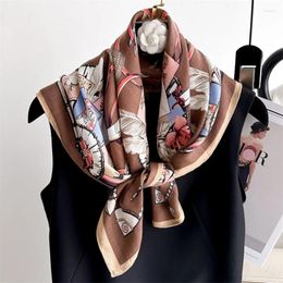 Scarves Women Print Headband Scarf Fashion Silk Hair Band Bag Wrist Foulard Bandana Neckerhicef Shawl Wraps Hijab Hairband