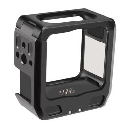 Cameras Camera Rabbit Cage Frame Shell Housing Case Black Aluminium Alloy Protective Case for DJI Action 2 Sports Camera Accessory