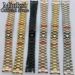 Miuksi 20mm silver gold rose gold black bracelet 904L stainless steel band folding buckle fit miuksi 36/39/40mm case 240320