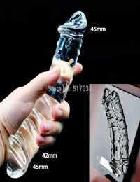 w1031 Huge Large big size glass dildo crystal fake penis dick cock Anal sex toys adult product for women men female male masturbat5442625