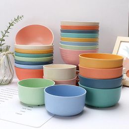 Bowls Wheat Straw Bowl Household Tableware Cereal Salad Children's Rice Soup Aroma