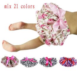 Mix 21 Colours Baby Bloomers Girls Pettiskirt TUTU underwear Panties Toddle Kids Underpants infant newborn ruffled satin PP pants K4263592