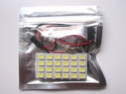 Auto LED light T10 BA9S FESTOON 5050chip 24smd 12V White Colour led panel dome ceiling light9314418