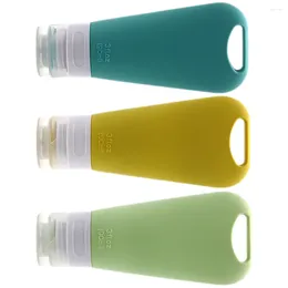 Liquid Soap Dispenser 3 Pcs Handwashing Fluid Silica Gel Bottle Travel Shampoo Size Bottles Toiletry Containers