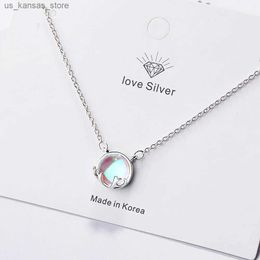 Pendant Necklaces Vintage 925 Sterling Silver Round Crystal Pendants Necklaces For Women Party Fashion Jewelry Offers With Free Shipping GaaBou277QI