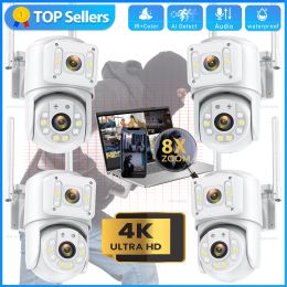 Cameras 1/3PCS 5G Wifi Camera 8MP Surveillance Security Camera External Wireless Monitor Smart Track Night Vision Outdoor Waterproof