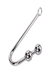 Latest Unisex Stainless Steel Anal Hook With 2 Ball Butt Plug Truss Up Bondage Devices Adult Bdsm Product Sex Anus Toy For Men Wom1012594