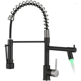 Kitchen Faucets Faucet Black AIMADI And Brushed Nickel With Pull Down Sprayer Single Handle For Sink