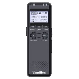 Players Vandlion Voice Recorder Mini HD Noise Reduction MP3 Business Professional Dictaphone Colour Black V30