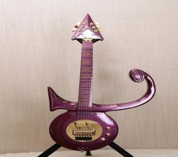 Promotion Diamond Series Prince Love Symbol Metallic Purple 2 Electric Guitar Floyd Rose Tremolo Gold Symbol Inlay By Jerry Au2486101
