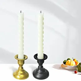 Candle Holders 1PC Vintage Metal Candlestick Pillar Iron Art For Wedding Party Decor Mini Retro Stick Stand