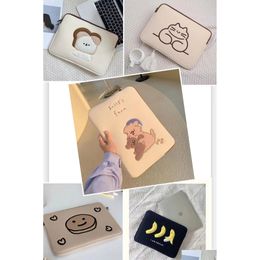 Stylus Pens Cute Laptop Sleeves Carring Case 13 13.6 15 15.6 Inch Computer Bags For Book Airm1 13.3 Pro14 Asus Liner Sleeve Drop Deliv Otnhf