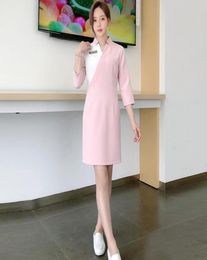 Spa Massage Dresses Uniforms For Women Sauna Foot Bath Work Clothing Female Beauty Salon Workwear V Neck Casual3522268