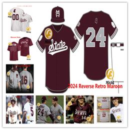 Brent Rooker Mississippi State Bulldogs Baseball Jersey Hunter Renfroe Will Clark Dakota Hudson Brandon Woodruff Will Bednar Jess Davis Stitched MSU Jerseys