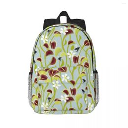 Backpack Flytraps With Flowers And Flies Backpacks Teenager Bookbag Casual Students School Bags Travel Rucksack Shoulder Bag