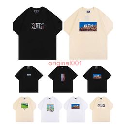 2024 New Kith shirts Tokyo Shibuya T shirt Men Women High Quality Street View Printing Shirts Tee Tops ROSE OMoroccan Tile Tees t-Shirt kth