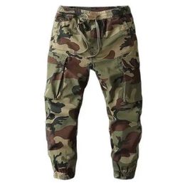 New Fashion Camouflage Cargo Pants Men Casual Trouser Best Quality Elastic Waist