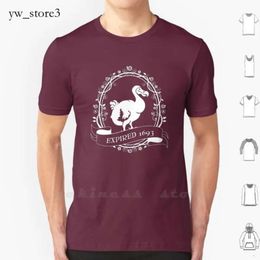 Mens T Shirts Dodo Expired Cotton ( White ) Shirt Custom Design Print Extinct Bird Animal Ammonite Flower Frame Silhouette 6691