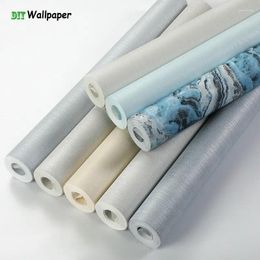 Wallpapers 53cm 9m 3D Non-woven Wallpaper Solid Colour Living Room Bedroom Modern El Noble Decoration Background Wall