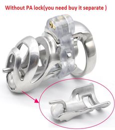 Stainless Steel 3D Male Long Cock Cage Detachable PA Lock Substitutable Nail Penis Ring Device Bondage BDSM Sex Toy A3596829998