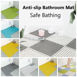 Bath Mats Splicing Soft Plastic Mat Floor Pad Toilet Ground Non-slip Bathroom Carpet
