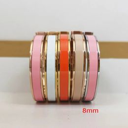 Pulseira de luxo pulseira de designer de 8 mm de largura pulseira de ouro 18k para feminino Bracelet Bracelet Gift Gift