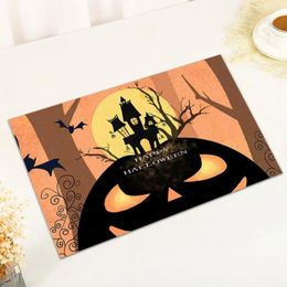 Table Mats Heat-resistant Mat Non-slip Festive Halloween Dining Decor Pumpkin For Holiday