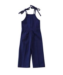 Girls Ripped Denim Jumpsuits Casual Sexy Stretch Romper Denim Straight Baby Girls Overalls Stretch Slim Dungarees For 4 season8630584