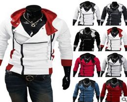 Wholesale-2016 Stylish Mens ins 3 Desmond Miles Costume Hoodie Cosplay Coat Jacket4207162