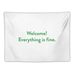 Tapestries Welcome! Everything Is Fine. Tapestry Christmas Decoration Aesthetic Room Decorations Home And Comfort Decor Wall